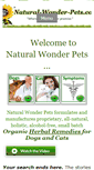 Mobile Screenshot of natural-wonder-pets.com